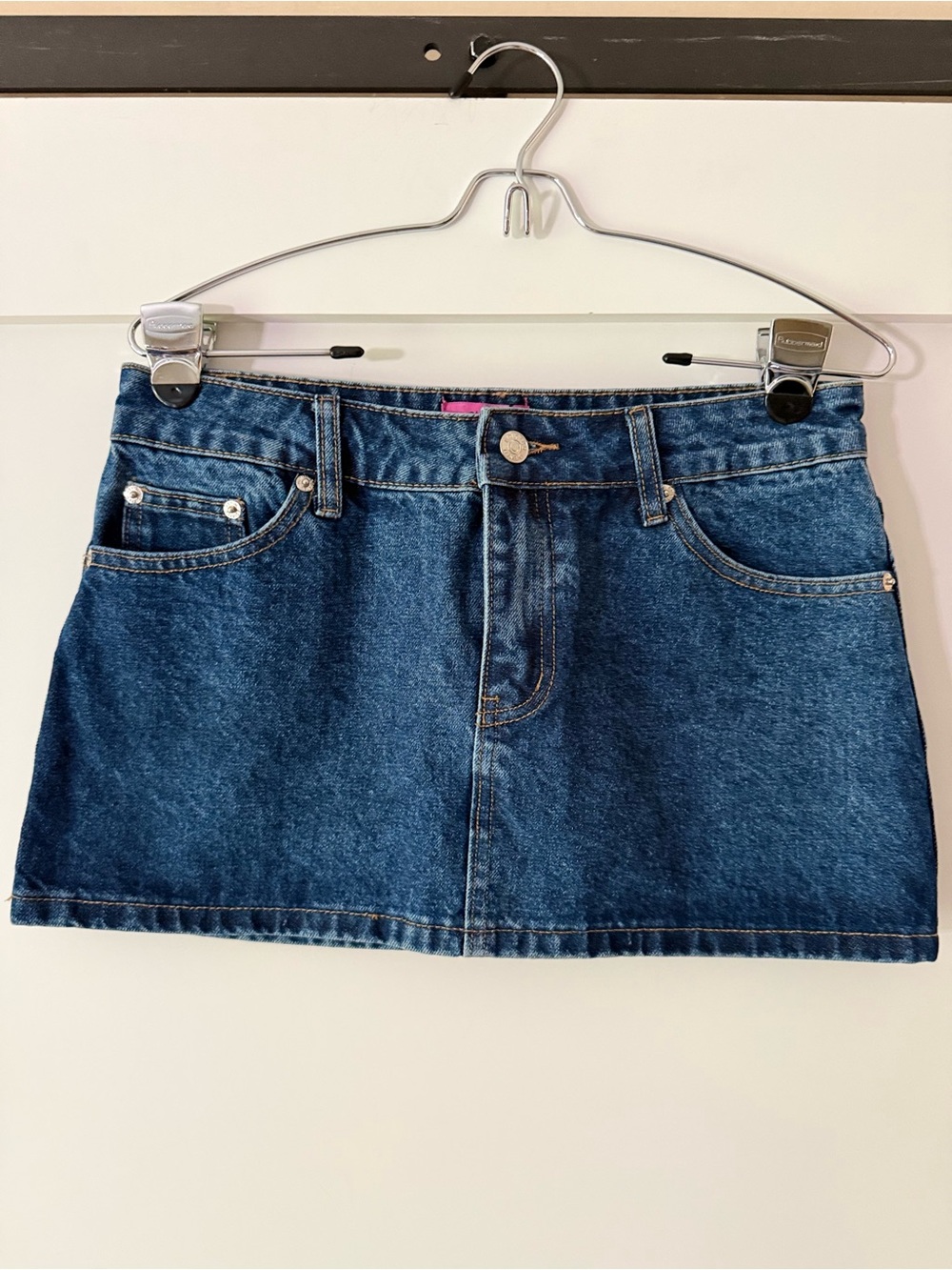 Edikted Dark Blue Denim Mini Skirt -NWT, Y2K